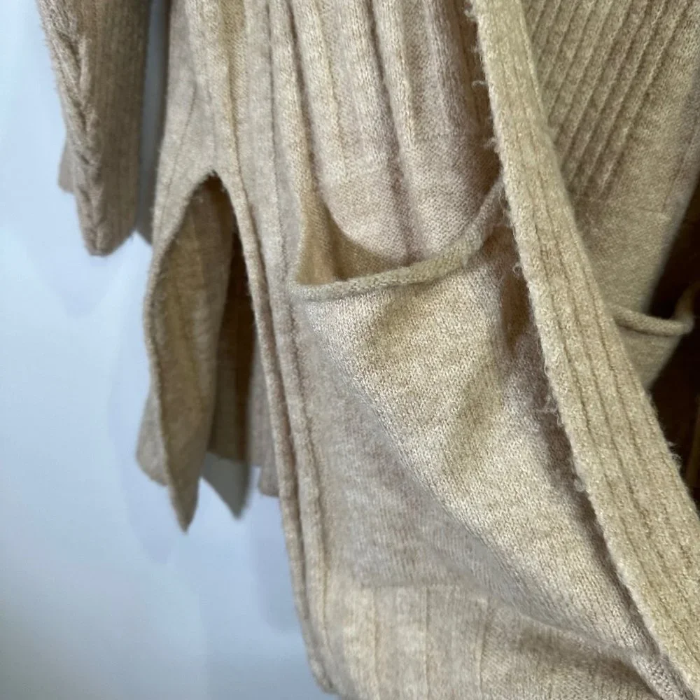TopShop Oversized Ribbed Open Cardigan with Pockets - Picture 6 of 13
